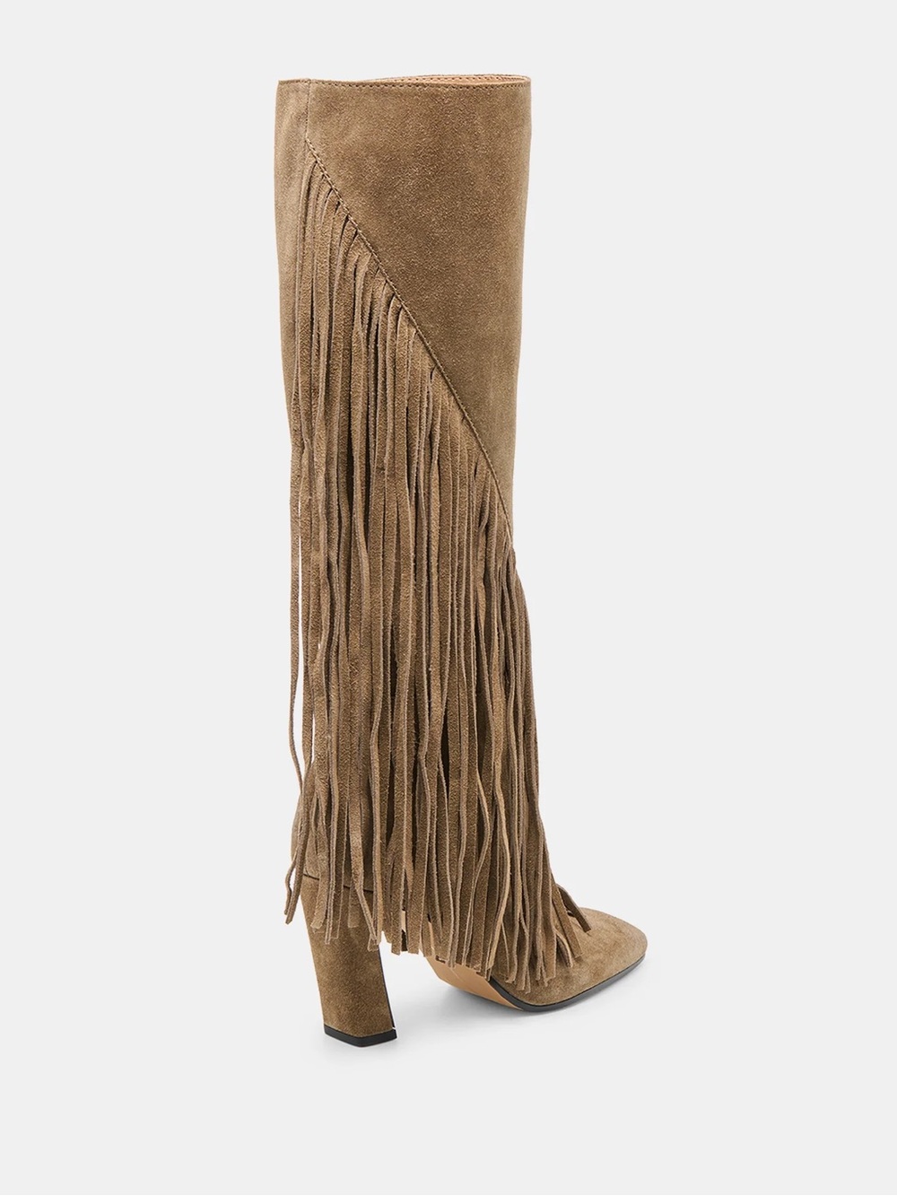 NEW Anthro Dolce Vita Giano Suede Fringe Boots Size 6.5 - Picture 2 of 12
